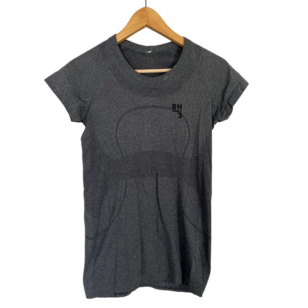 Lululemon Shirt Women's Size 6 Gray Swiftly Tech Short Sleeve Crew Seamless Run